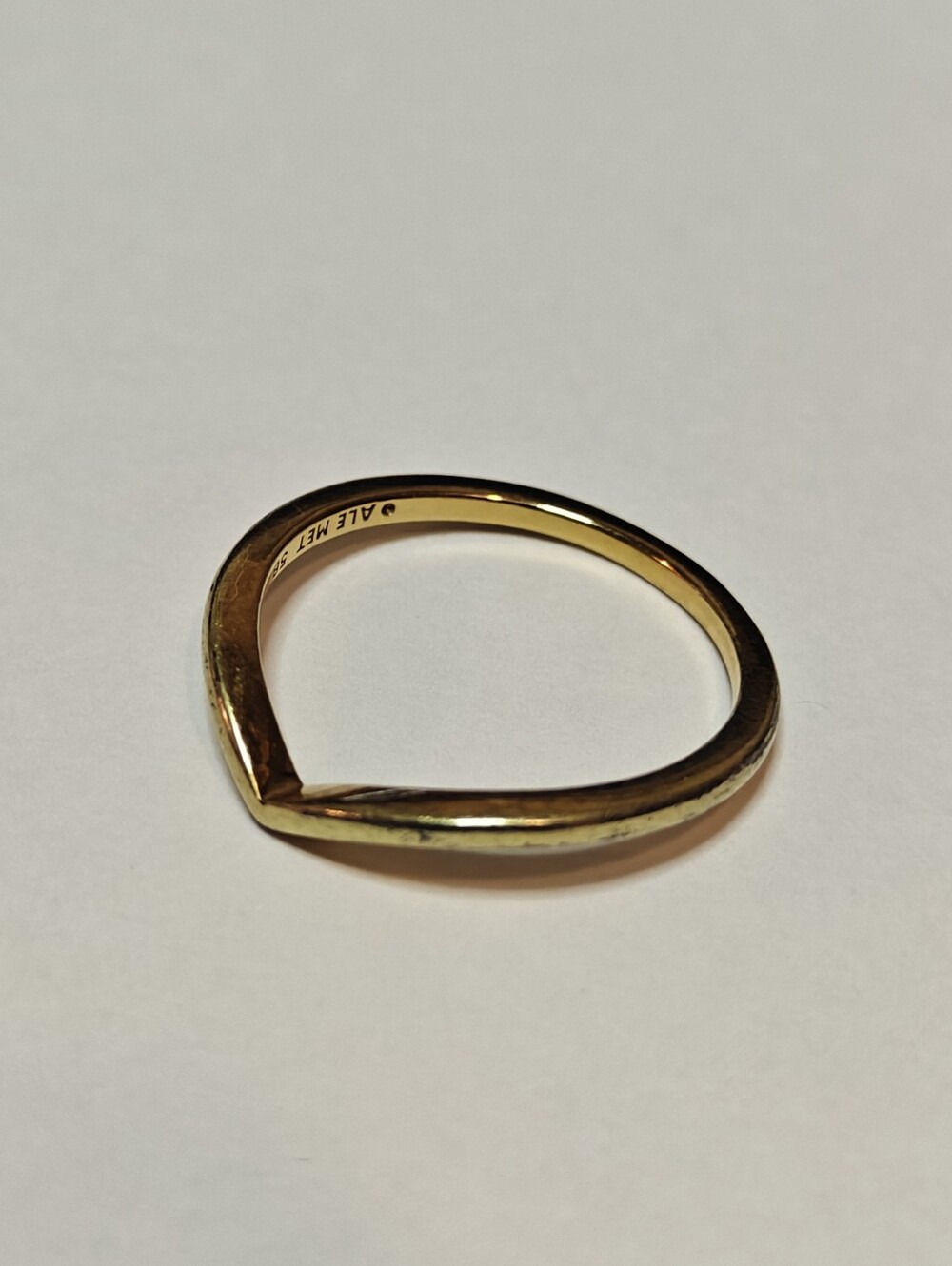 Pandora V-shaped Gold Plated Ring - Picture 2 of 11